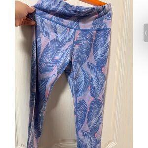 Tropical Leaf Pattern Leggings